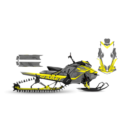Dekalkit SweTown Chipt Yellow - Ski-Doo Renegade Backcountry X 850 E-Tec 2018-2018
