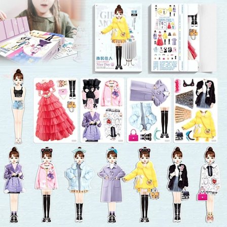 Magneettinen Pukeutumisleikki Vauva, Magneettinen Prinsessa Pukeutumisleikki Paperinukke Magneetti Pukeutumisleikki Pelit, Kuvittelematon Matkustus 