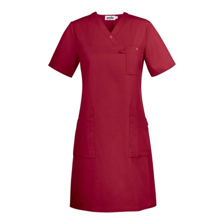 SOUTH WEST Klänning Adina dam mörkröd L - Lyreco - Arbetskläder - Arbetströjor - Bussaronger och klänningar