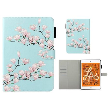 iPad Mini (2019) kuviollinen nahkainen kotelo - Luumun Kukka Pink