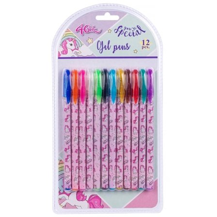 4-Girlz 12 Färgpennor med Gel 12-Pack