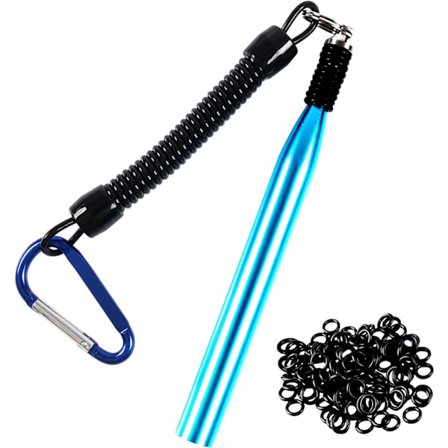 Wacky Rig Verktyg med 100 st Mask O-ringar, Komplett Wacky Ring Verktygssats för Rigging Senko Stick & Andra Mjuka Beten, Essential Wacky