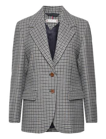 Over D Wool Check Sb Blazer Black Tommy Hilfiger