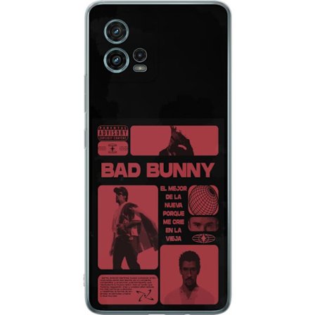 Kompatibelt Mobildeksel til Motorola Moto G72 Bad Bunny NFL-inspirert skjoldlogo med amerikansk fotball og stjerner