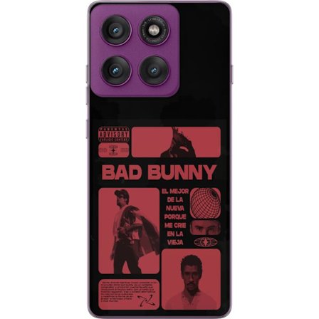 Kompatibelt Mobildeksel til Motorola Edge 60 Pro Bad Bunny NFL-inspirert skjoldlogo med amerikansk fotball og stjerner