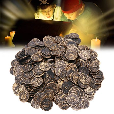 100 STK Barn Pirat Skattejakt Leketøy Holdbare Gjenbrukbare Simuleringsmynter