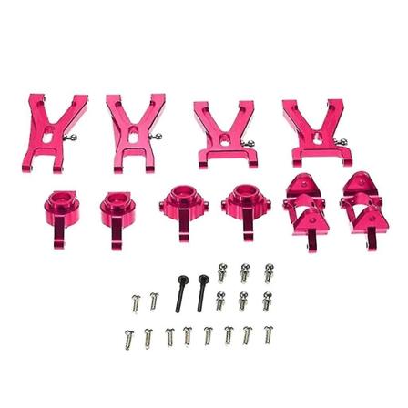 Rc arm & främre/bakre nav C sätesdelarsats för Wltoys A949 A959 A969 A979 K929 1/18 Rc bilbytessatser - röd röd