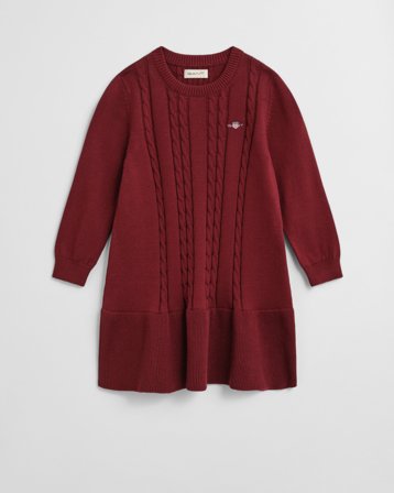 GANT Kinder Girls Zopfstrick Kleid aus Baumwolle (98/104)