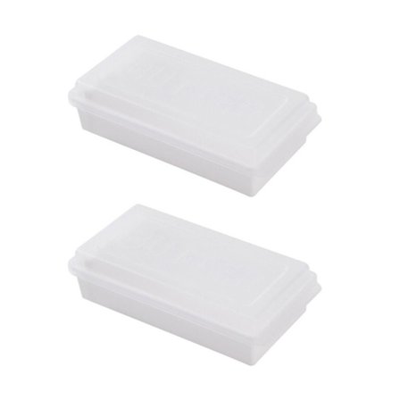 2 stk Smørfad med låg Smørkasse Smørbeholder