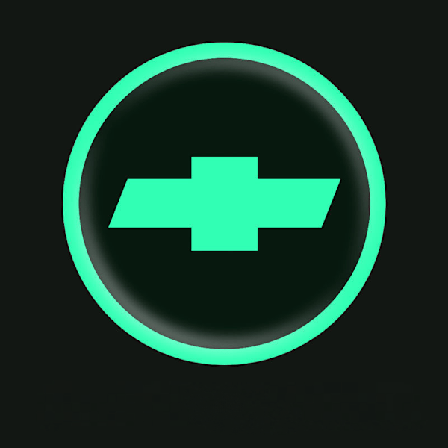 Billadser til biler med logo, brændstofdæksel, maskinhoveddæksel - Chevrolet (diameter 7 cm) / 2 pakker