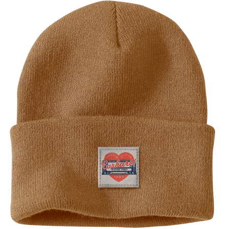 Carhartt Workwear Carhartt W's Knit Heart Patch Beanie Carhartt Brown