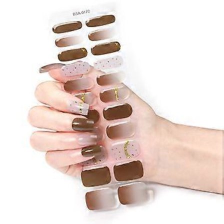 Tyylikkäät Geelikynsitarrat Täyspeittävät Itsekiinnittyvät Kynsikoristeet Juhlava Kynsitaide Kynsitarvikkeet Helppoon Levitettävyyteen