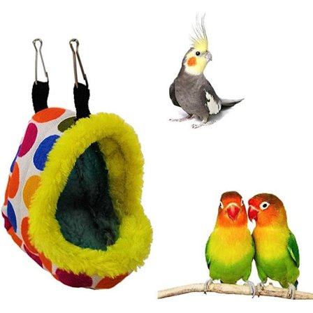 Fågel Varm Bo Nest Säng Hängande Hängmatta Leksak för Papegoja Undulat Parakit
