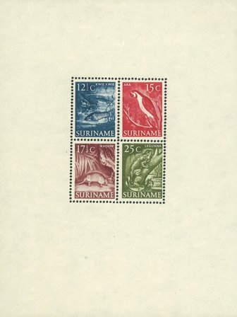 Suriname 1955 - NVPH bl.1/308 - Ubrugt