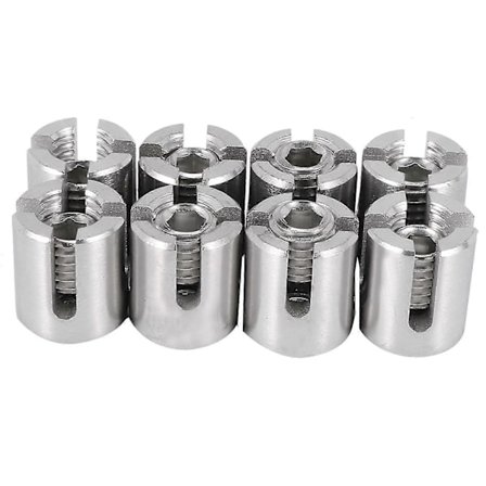 8 stk. rustfritt stål vaier grønn vegg espalier beslag kryssklemme 3mm vaier.