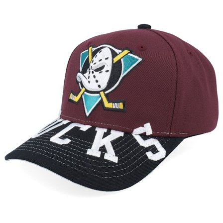 Mitchell & Ness - NHL Vermelho adjustable Boné - Anaheim Ducks Underarch Pro Vintage Purple/Black Adjustable @ Hatstore