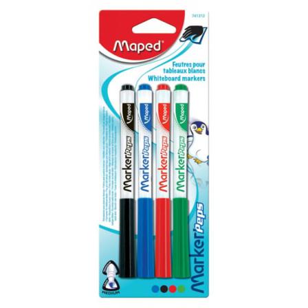 No1 Maped Whiteboard Pennor 4- Färger