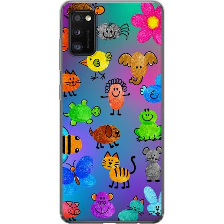 Yhteensopiva Puhelinkuori Samsung Galaxy A41 Little Scribble Friends