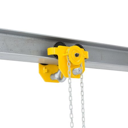 Løpekatt hånddreven med kjetting, 2000kg, 66-220 mm, 2,9 meter kjetting