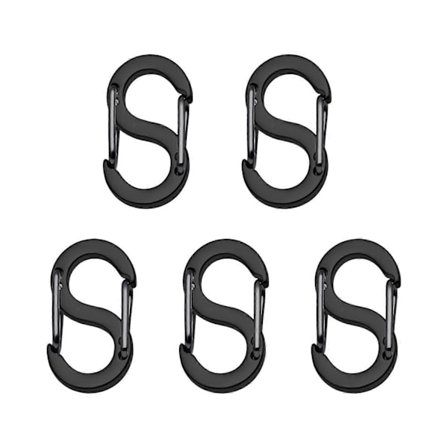 5 kpl S-tyypin kaksipuolinen jousilukko Turvallinen kaksoisavaus Rannekorun lyhennin