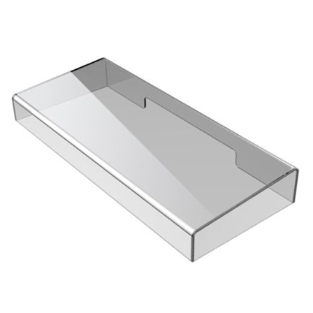 Tastatur støvdeksel gjennomsiktig sterk akryl tastaturdeksel enkel å rengjøre skrivebords tastatur 375x15