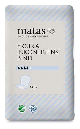 Matas Striber Ekstra Inkontinens Bind 10 stk, Medicin & Pleje, Inkontinens, Inkontinens Kvinder