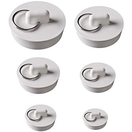 Avløpsstopper i Gummi for Kjøkkenvask Silikon Badekarvask Stopper Vårt Badekar, Bad 6 Størrelser 6 Stykker