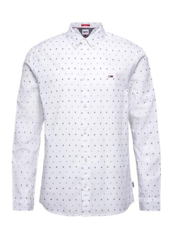 Tjm Essential Dobby Shirt Skjorta Casual Vit Tommy Jeans