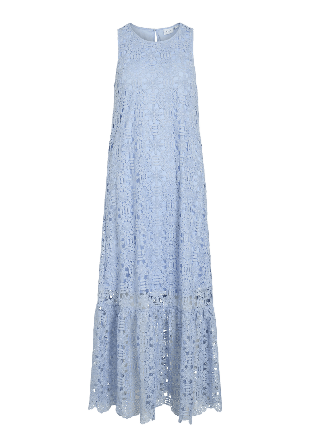 Vila Viado Maxiklänning i spets Jerseyklänningar Dam Blå 34