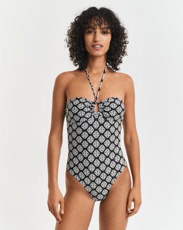 GANT Damen Monogram Badeanzug mit Print (XL)