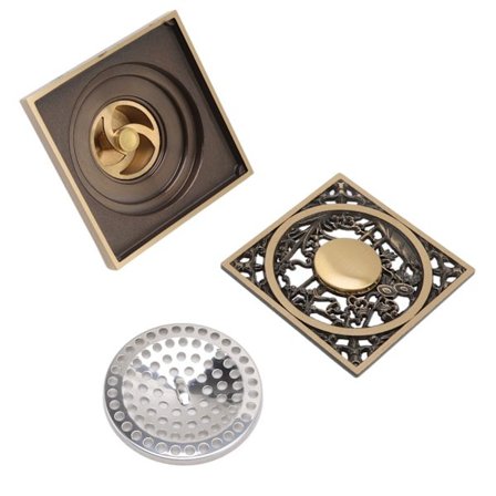 Lattiakaivo, neliö, nopea vedenpoisto, kupari, ruostumaton teräs, hajunpoisto, suihkulattiakaivo kylpyhuoneeseen ja keittiöön