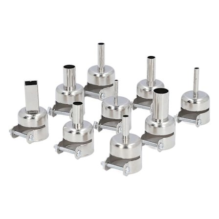 9 stk. Varmluftpistol Dyse Sett 312mm Rustfritt Stål Varmluft Lodding Varmluftpistol Dyse