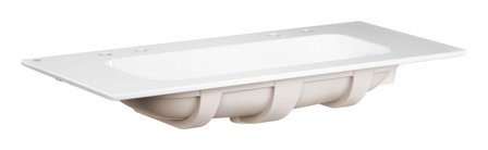 Gustavsberg Artic Slim 4GA0AD01 Møbelvask 100 cm, hvid, 4 mixerhuller 100 cm, Badeværelse