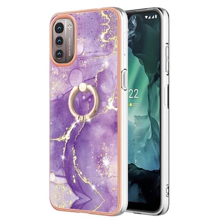 Marmormotiv Nokia G11 / Nokia G21 skal - Lila Marmordimma
