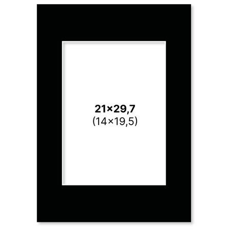 Passepartout Black 21x29,7 cm A4