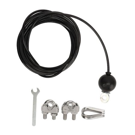 Svart taljesystem for fitness med kabel, kraftig stålwire for trening hjemme på treningsstudioet 4m