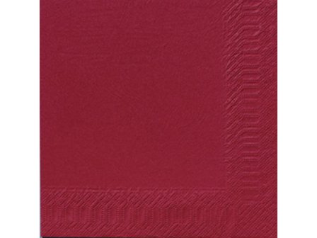 DUNI Servett 3-lagers, enfärgad, ¼-vikt, 40 cm, bordeaux 125/fp - Lyreco - Kök och servering - Servetter och dukar - Servett - 3-lagers