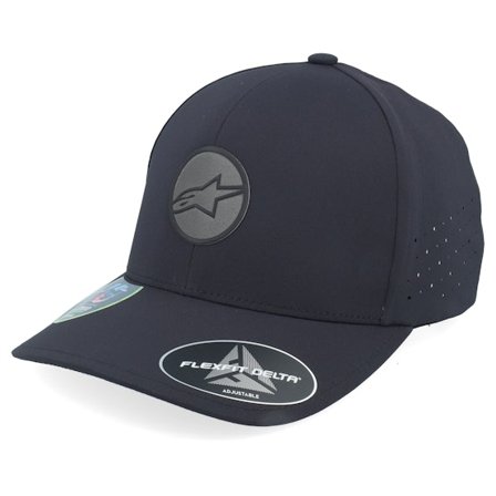 Alpinestars - Negro adjustable Gorra - Apex Delta Black Perf Adjustable @ Hatstore