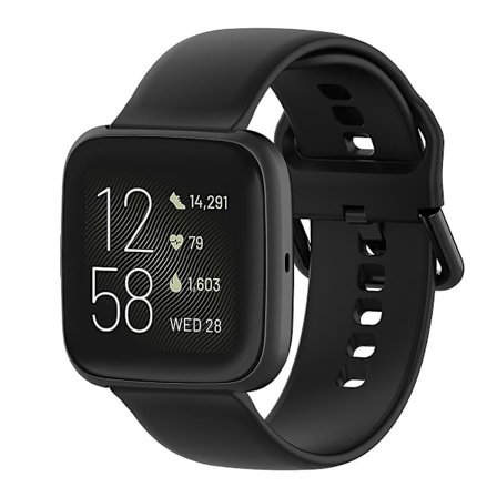 23mm Färgat Spänne Silikon Armband Klockarmband för Fitbit Versa 2 / Versa Lite / Blaze, Storlek: S