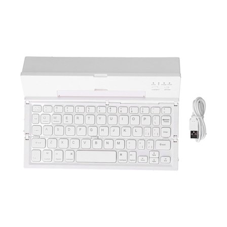 Bærbar tastatur, foldbar, genopladelig, ultraslank, robust, holdbar, komfortabel, foldbart tastatur til studie, rejse