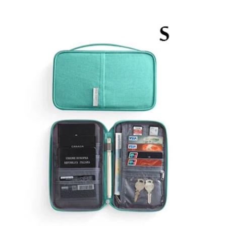 Ny Dame Multifunktionel Vandafvisende Rejsepas Holder Cover Case Pink Tasker Familie Dokument Organizer Rejsetilbehør Taske Sky blue S