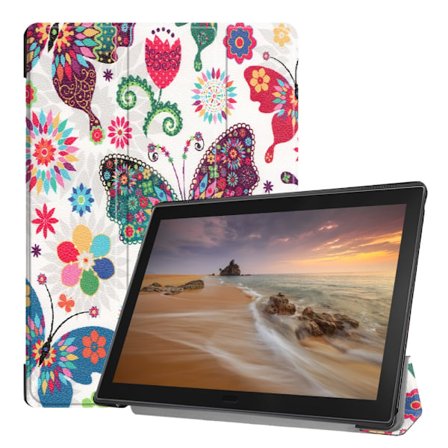Tri-fold Fodral till Lenovo Tab E10 - Butterfly