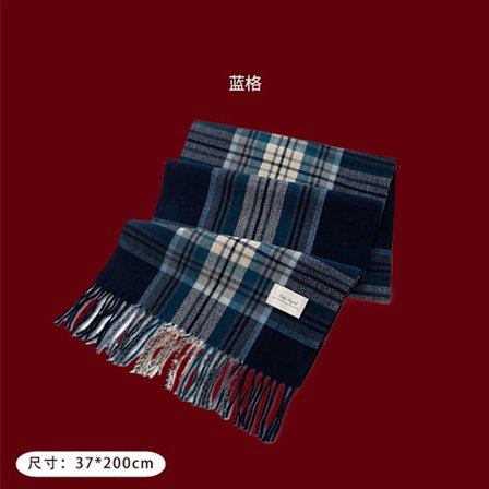 Hyggeligt tørklæde med ternet mønster til kvinder, vintervarmt blødt imiteret Pashm-sjal, koreansk design, halstørklæde 6 6 6 6 6