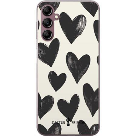 Kompatibel Mobilcover til Samsung Samsung Galaxy A14 5G Cactus and Friends - Bold Black Love Pattern