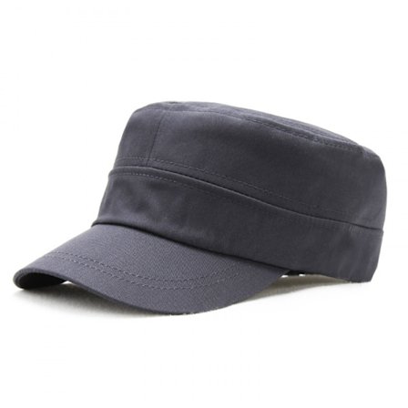 Grå Militär keps Armé keps - Flat Army Cap grå en storlek