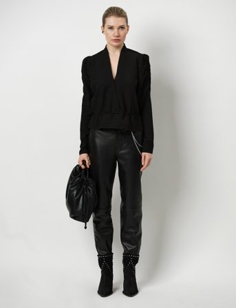 Dante6 Trinity Pleated Top - Black - 34