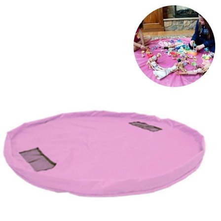Barnerom ryddig veske, baby leketøy oppbevaring lekematte rosa
