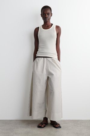 COS Women's Culottes I Seersucker in Vit