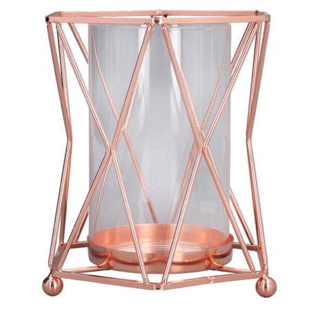 Takorautainen kukkateline läpinäkyvällä lasisella hydroponisella kasvi-vaasilla olohuoneeseen