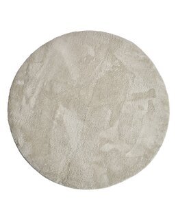 Tuftet tæppe Amarante Rund 120 cm Ø Hvid